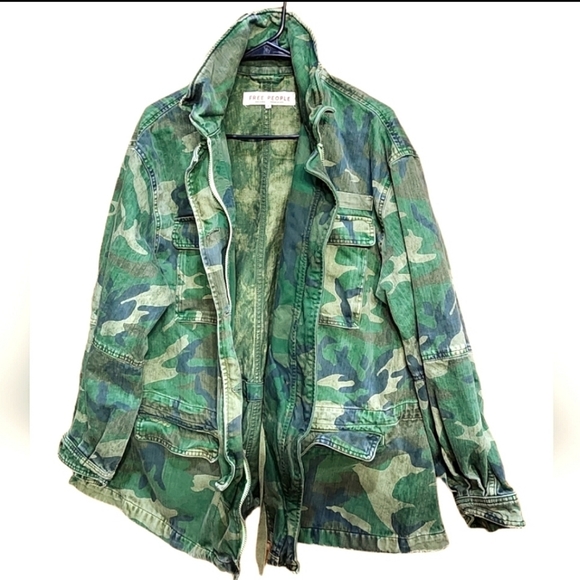 Free People Jackets & Blazers - Free People Seize The Day Camo Military Jacket